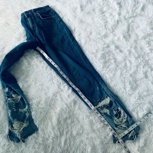 Edwin Brittany Destroyed Jeans 27 Ripped Edgy - Picture 15 of 16